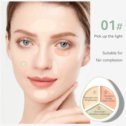 3D Contour & Concealer Palette – Mattes Finish, Langanhaltend, Kaschiert Augenringe & Makel, Perfekt für Pickel & Hautunreinheiten
