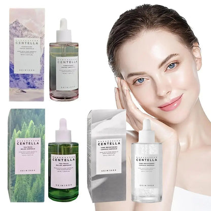 Centella Asiatica Serum & Korean Centella Toner Hellt die Haut auf, spendet intensive Feuchtigkeit, verfeinert Poren und unterstützt die Reduktion von Akne – die ideale Pflege für ein strahlendes Hautbild.