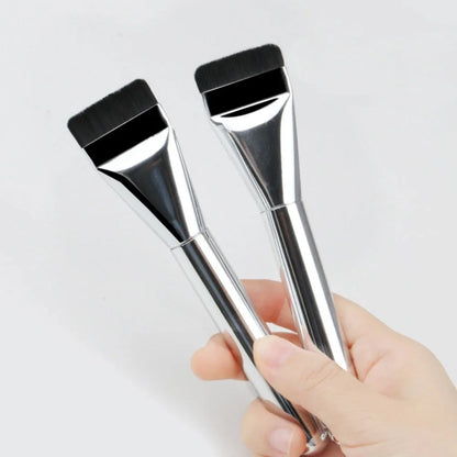 Edelstahl Make-up Spatel & Mischstab Set – Foundation Pinsel, Lidschatten- und Creme-Mischwerkzeug, Pigment-Mixer, Gesichtskontur-Pinsel
