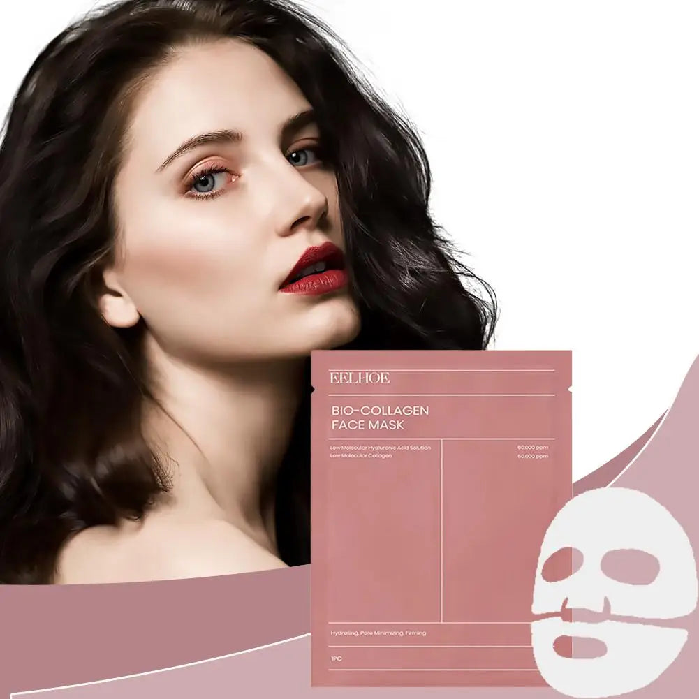 1/5/10 Stück Bio-Kollagen-Gesichtsmaske – Porenverfeinernd, Tiefenbefeuchtend, Overnight-Maske, Feuchtigkeitsspendend und Hautaufhellend