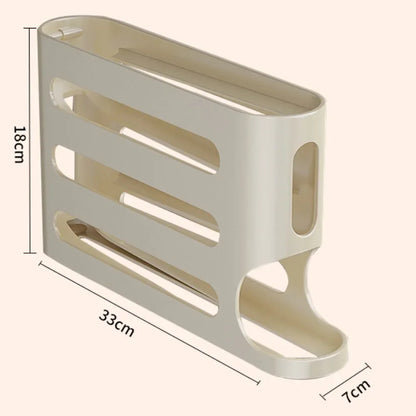 4-stöckiger Automatischer Eierhalter mit Rollfunktion – Eier Organizer für Kühlschrank, Eieraufbewahrungsbox & Eier Spender