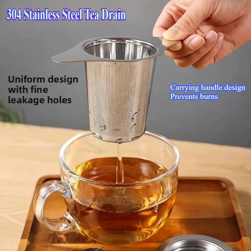 Wiederverwendbarer Teefilter aus Edelstahl – Teesieb für Teekanne und Tasse, Kaffee- & Tee-Infuser