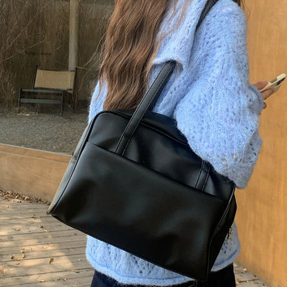 Koreanischer Stil Damen-Umhängetasche mit großem Fassungsvermögen – Vielseitige Vintage-Achsel-Tasche, Herbst 2025, Neue Ankunft Tote-Bag