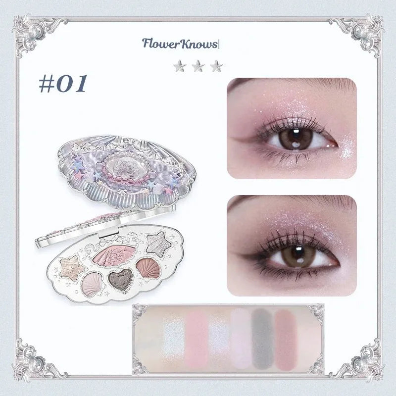 Lidschattenpalette – 6 Farben | Matt, Schimmer & Glitzer | Hochpigmentierte Eye Shadow Palette für Strahlende Augen-Looks