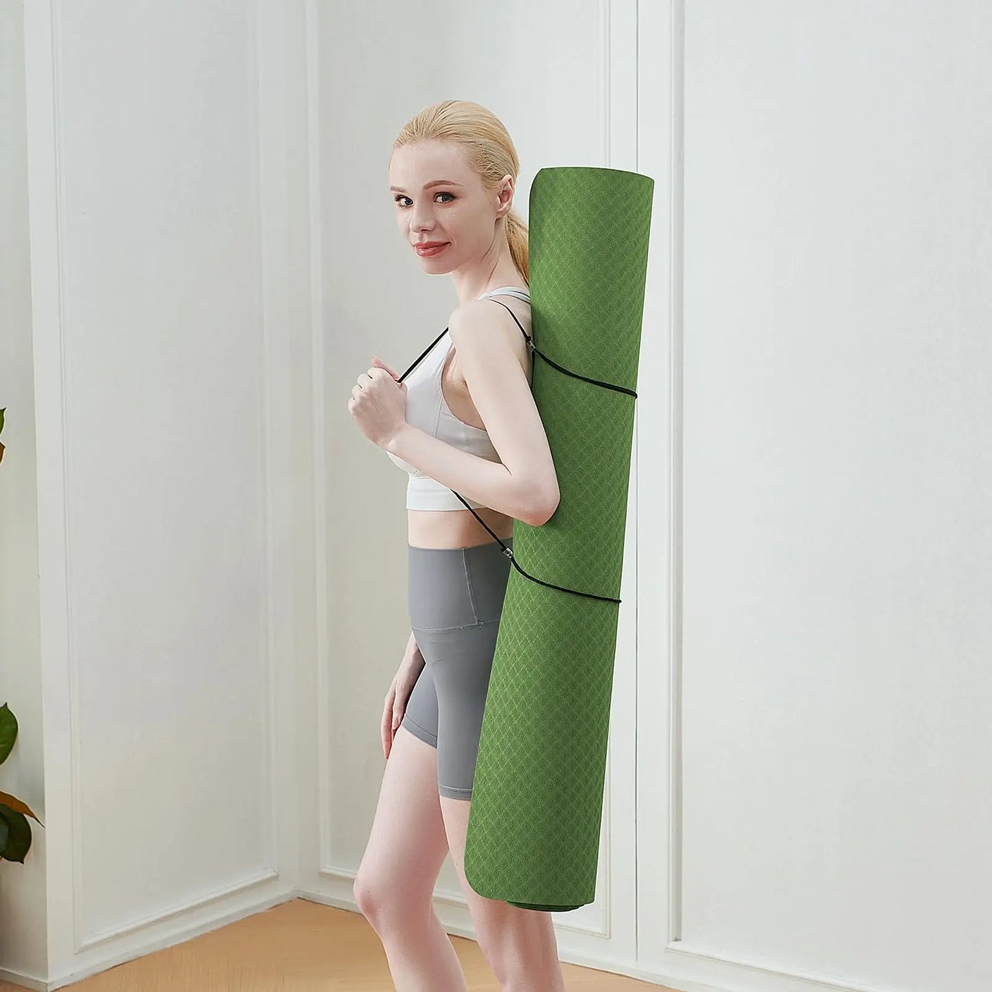 Yoga-Matte 80/100 cm – Rutschfeste TPE-Matte für Pilates, Yoga, Fitness und Training