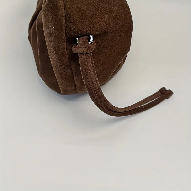 Retro Wildleder-Satteltasche für Damen mit Leopardenmuster – Trendige Herbst- und Wintermode, Unterarmtasche mit großem Fassungsvermögen, Handtasche