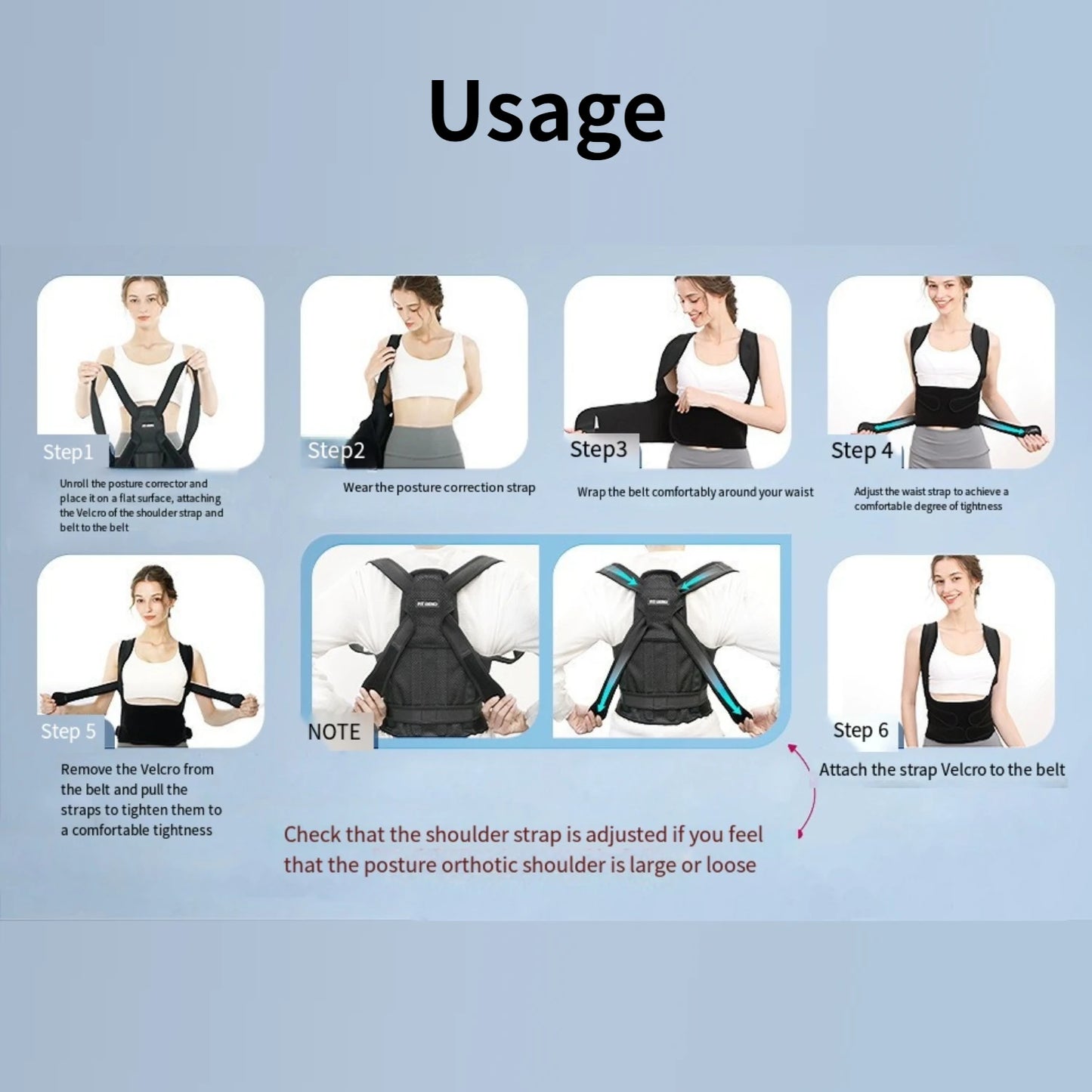 Rückenstütze & Haltungstrainer für Damen und Herren – Geradehalter für eine aufrechte Haltung