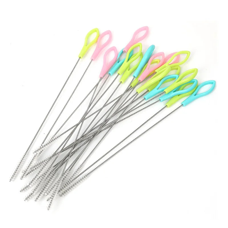 1PC Trinkhalm-Reinigungsbürsten-Set – Rohrreiniger für Trinkhalme aus Edelstahl, langer Griff, Nylon-Reinigungsbürste für Strohhalme