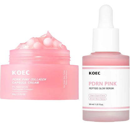 Leichte Feuchtigkeitscreme fürs Gesicht – 5 % Niacinamid, Glow-Hydration & Kollagenkapseln für einen ebenmäßigen, strahlenden Teint