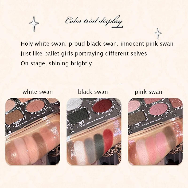 Lidschattenpalette – 6 Farben | Matt, Schimmer & Glitzer | Hochpigmentierte Eye Shadow Palette für Strahlende Augen-Looks