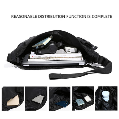 Koreanischer Stil – Herren Messenger Bag, Damen Reise- und Lässige Große Hobo-Tasche, Wasserdichte Nylon Laptop Crossbody- und Schultertasche