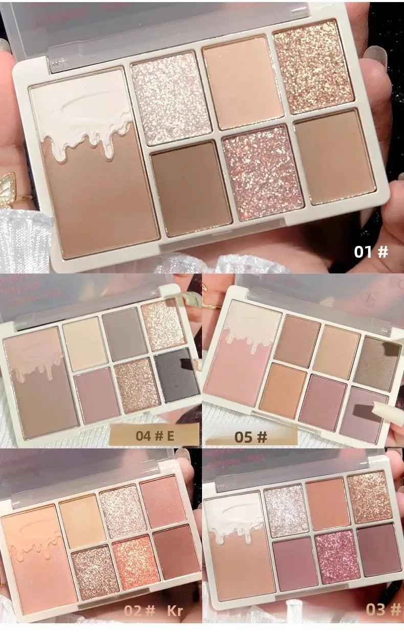 Chestnut 7-Color Eyeshadow Palette – Neutral Nude Brown Shades, Matte & Shimmer Finishes, Everyday Natural Makeup