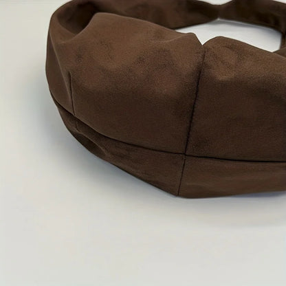 Retro Wildleder-Satteltasche für Damen mit Leopardenmuster – Trendige Herbst- und Wintermode, Unterarmtasche mit großem Fassungsvermögen, Handtasche