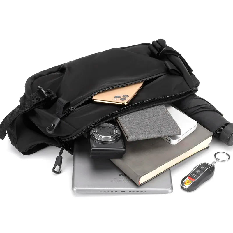 Multifunktionale Herren-Brusttasche – Trendige Street-Umhängetasche mit großem Stauraum