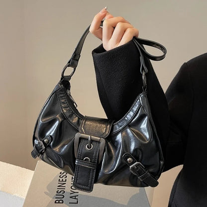 Y2K Retro Hobo-Umhängetasche für Damen mit Falten – Trendige Achsel-Clutch für Reisen, Arbeit und Shopping