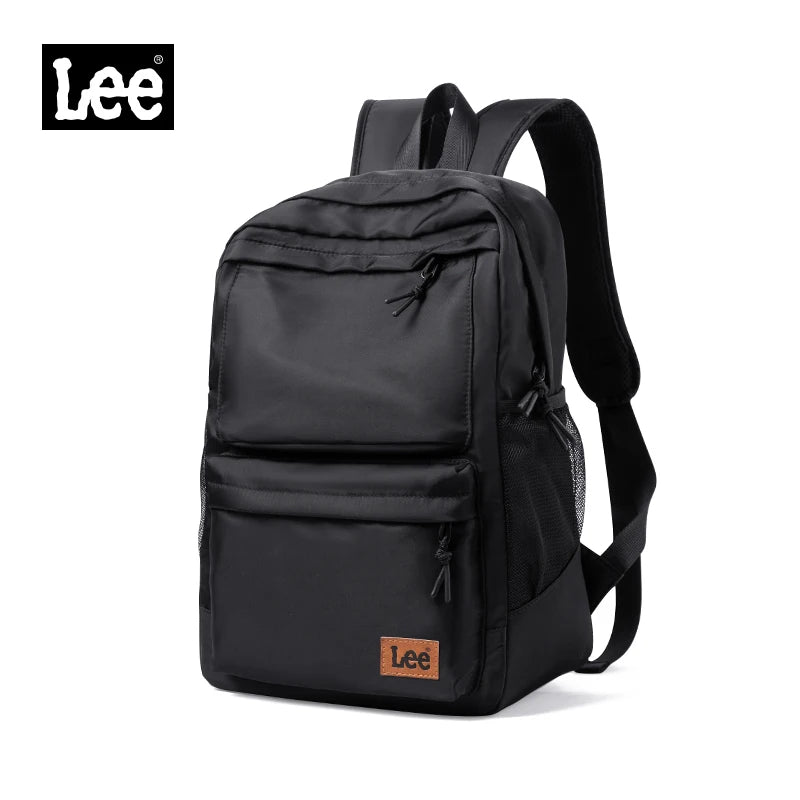 Klassischer Schwarzer Unisex College-Rucksack – Große Kapazität, lässig, Freizeit, Nylon Laptop-Rucksack für Damen und Herren