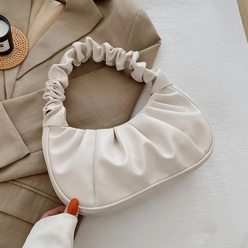 Kleine Damen Handtasche mit gerafftem Griff