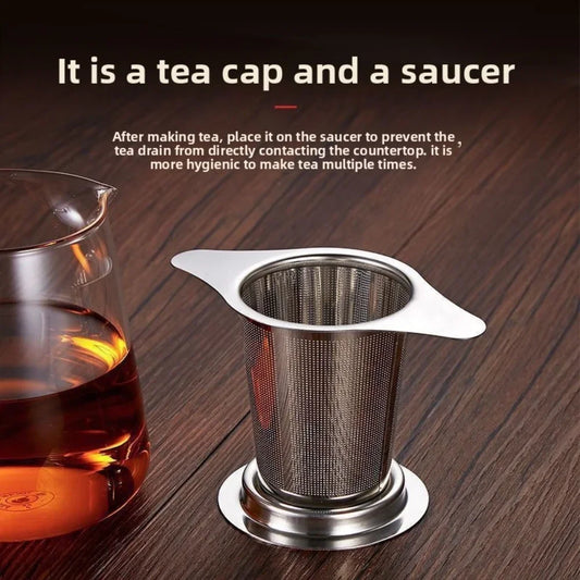 Wiederverwendbarer Teefilter aus Edelstahl – Teesieb für Teekanne und Tasse, Kaffee- & Tee-Infuser