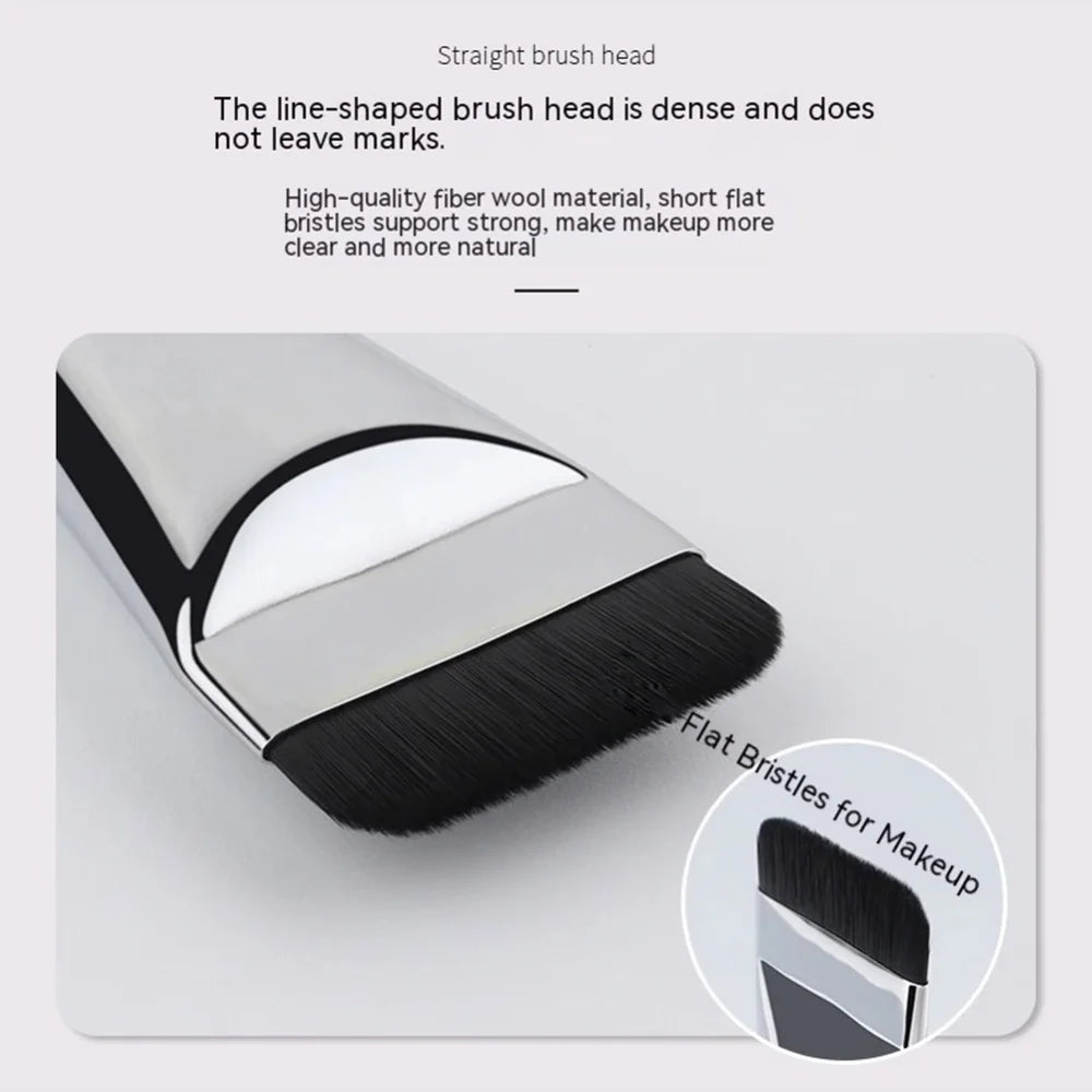 Edelstahl Make-up Spatel & Mischstab Set – Foundation Pinsel, Lidschatten- und Creme-Mischwerkzeug, Pigment-Mixer, Gesichtskontur-Pinsel
