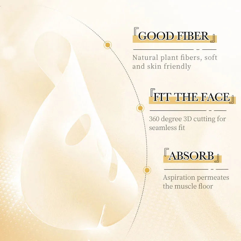 15 Stück 24K Gold Vitamin C & Hyaluronsäure Gesichtsmasken – Feuchtigkeitsspendend, Straffend & Intensiv Hydratisierend – Gesichtspflege für strahlende Haut