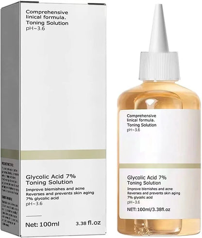 100ml Glycolic Acid 7% Toning Solution – Peeling-Lotion zur Entfernung von Hautunreinheiten und zur Feuchtigkeitspflege