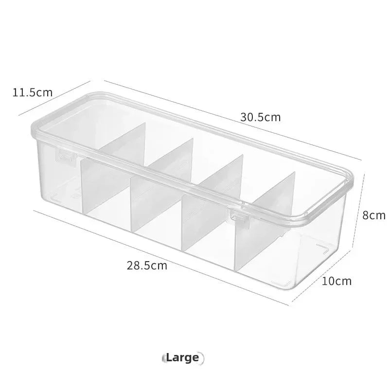 Transparente Kabel-Organizer-Box mit Deckel – Staubdichte Aufbewahrungsbox für Datenkabel, Karten & Zubehör, Büro & Zuhause