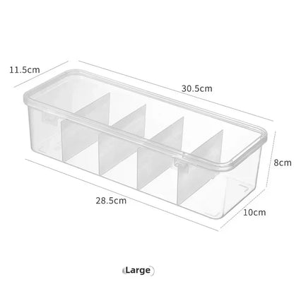 Transparente Kabel-Organizer-Box mit Deckel – Staubdichte Aufbewahrungsbox für Datenkabel, Karten & Zubehör, Büro & Zuhause