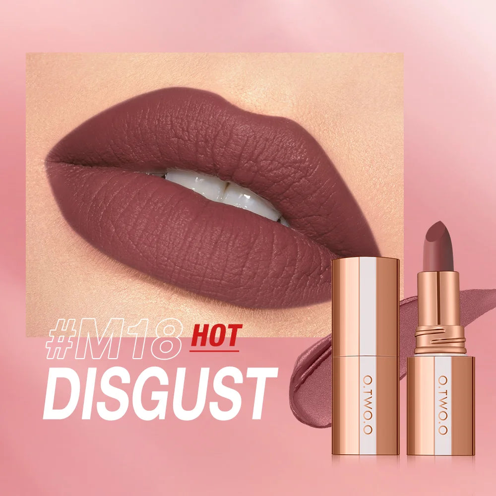 Matt Lippenstift – Langanhaltend, Wasserfest, Wischfest, Klassisch, Hochpigmentiert, Samtiges Finish, Lippen-Make-up
