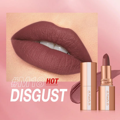 Matt Lippenstift – Langanhaltend, Wasserfest, Wischfest, Klassisch, Hochpigmentiert, Samtiges Finish, Lippen-Make-up