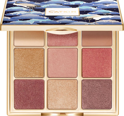 Lidschattenpalette – 9 Farben, Matt & Schimmer, Hochpigmentiert, Cremige Textur, Natürliche Bronze- & Neutral-Töne