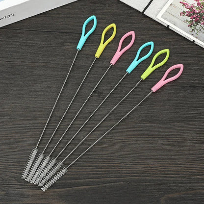 1PC Trinkhalm-Reinigungsbürsten-Set – Rohrreiniger für Trinkhalme aus Edelstahl, langer Griff, Nylon-Reinigungsbürste für Strohhalme