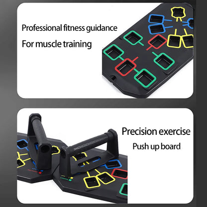 Multifunctional Folding Push Up Board Set Bracket Abdominal Muscle Training Equipment Portable Push Up Board Exercise Training